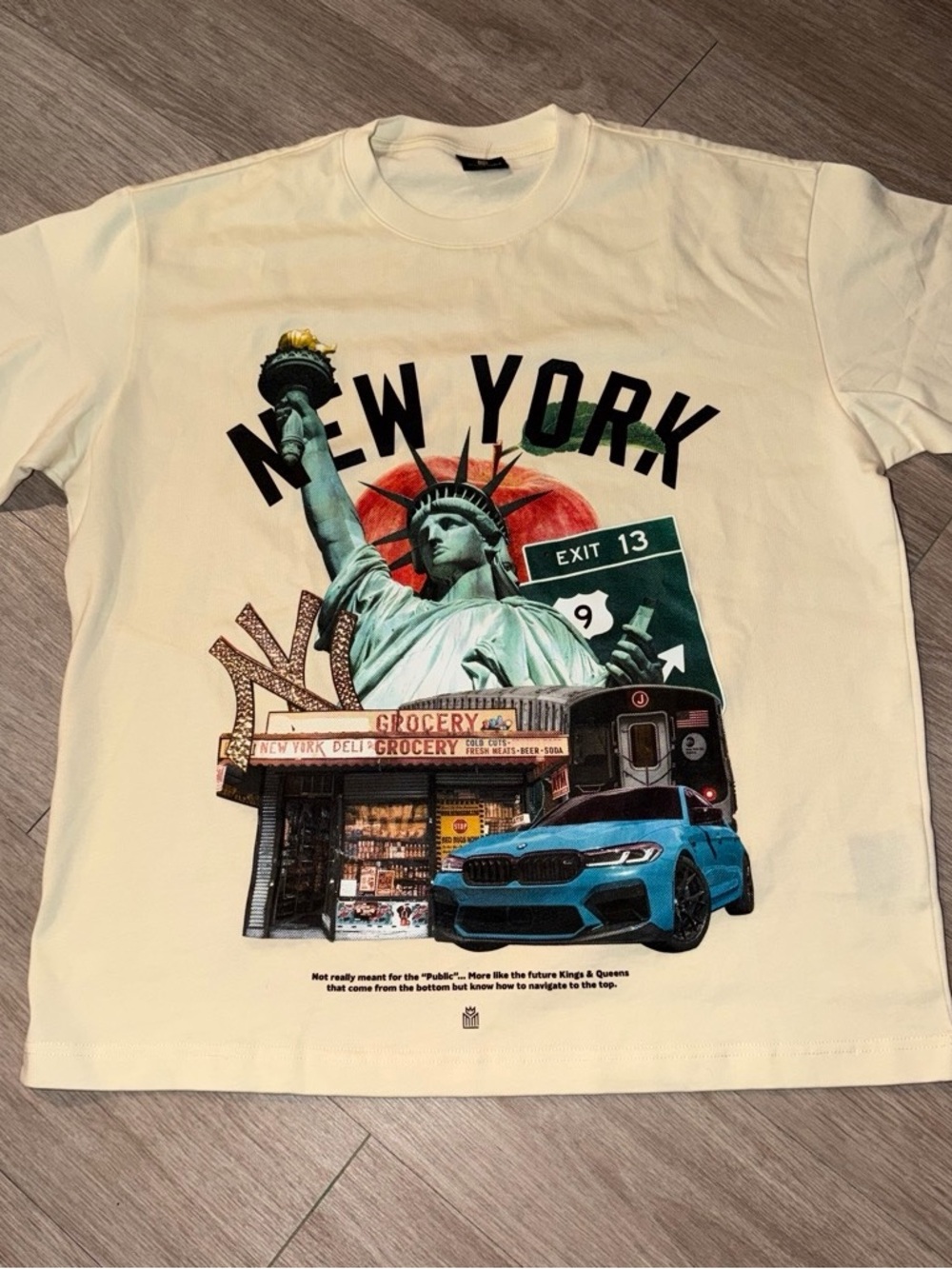 Millii Merch New York Graphic Tee Cream Size Small Streetwear